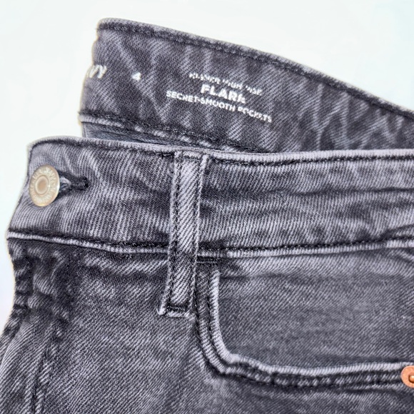 Old Navy Dark Gray Higher High Rise Flare Jeans - Picture 3 of 4